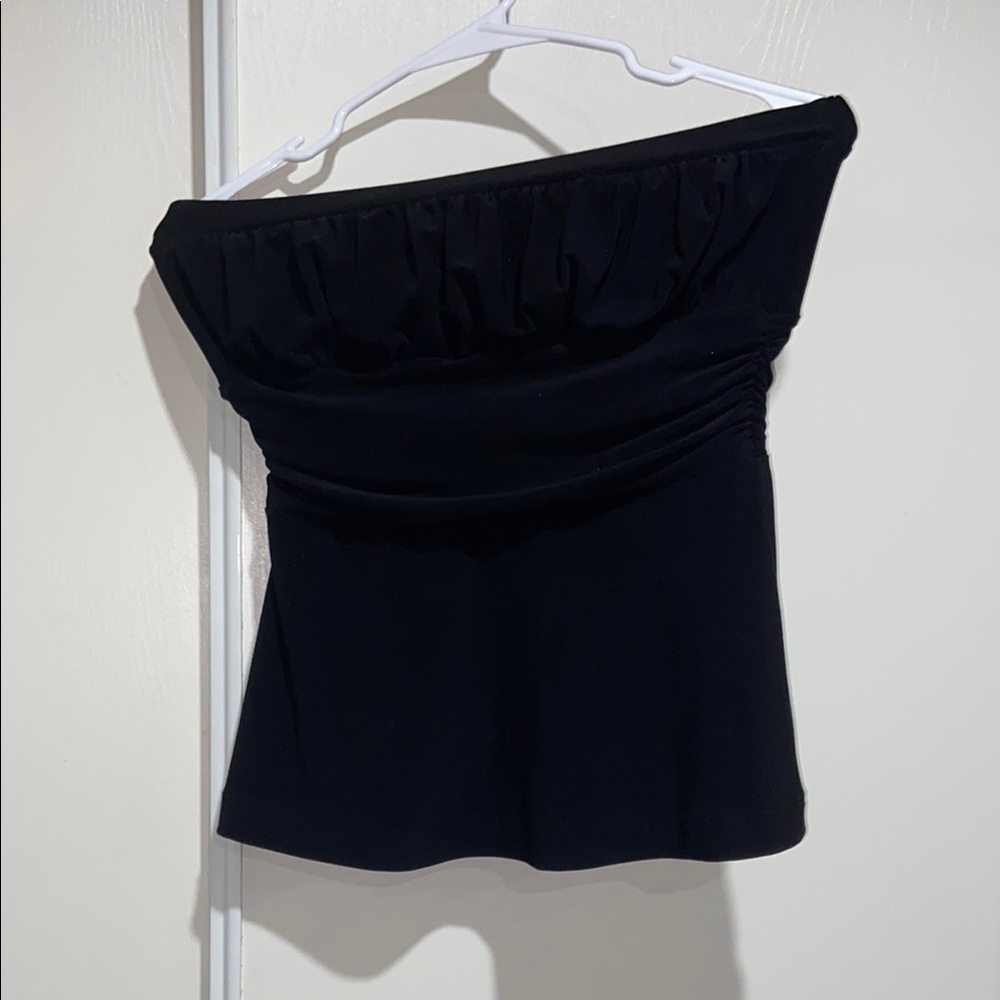 White House Black Market Strapless Top in Black